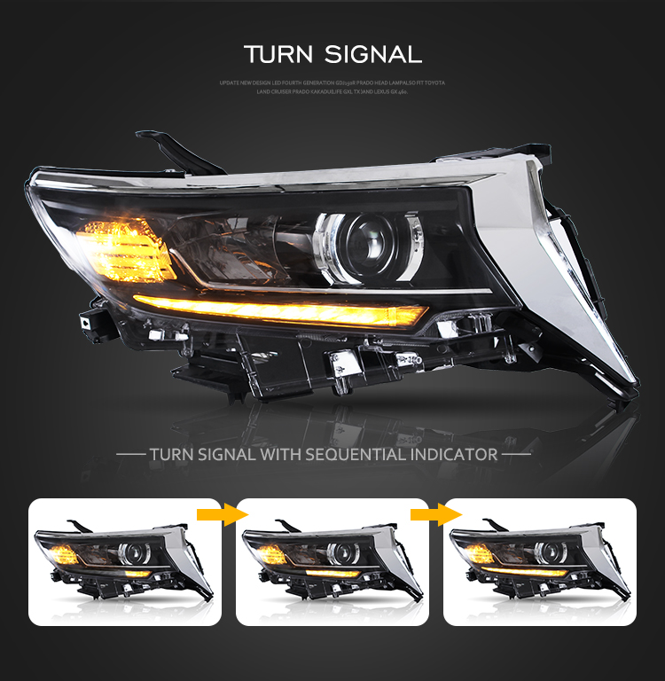 2018 Headlamp With Two Leds Oem For PRADO LAND CRUISER
